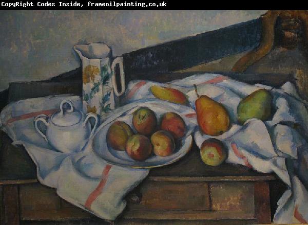 Paul Cezanne Peaches and Pears By Paul Cezanne